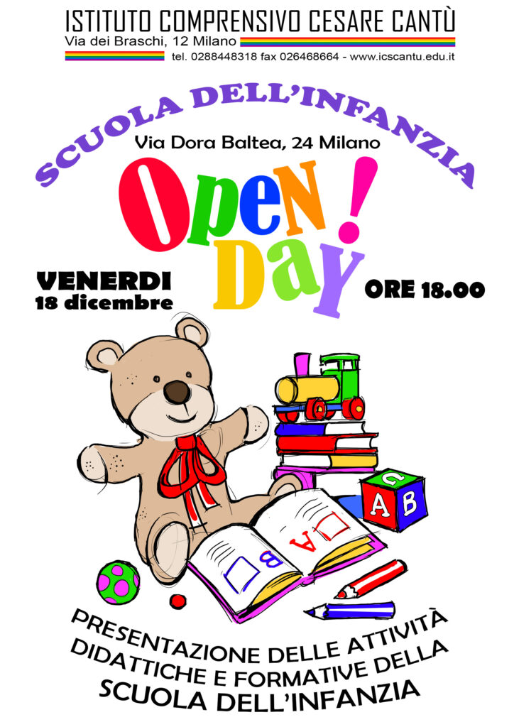 Locandina Open Day 2020 Scuola infanzia Dora Baltea